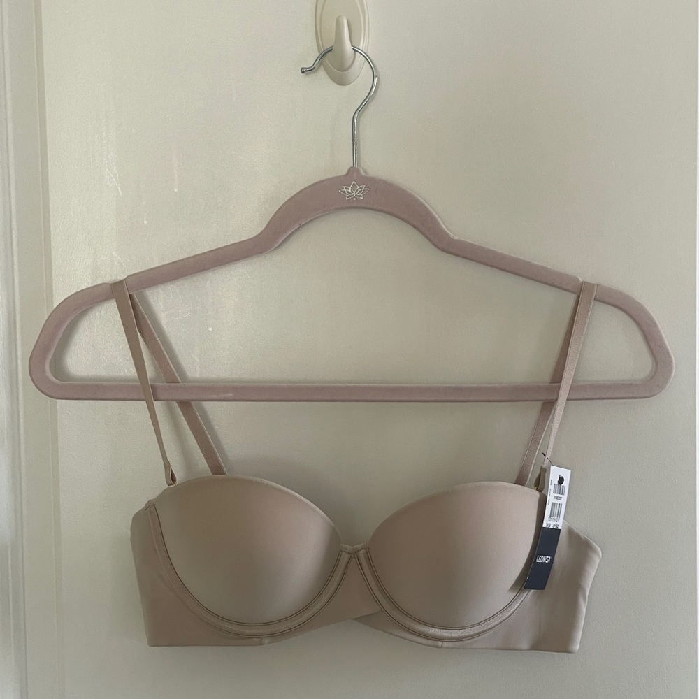Leonisa Double Push-Up Strapless Bra - Nude, Size 34B